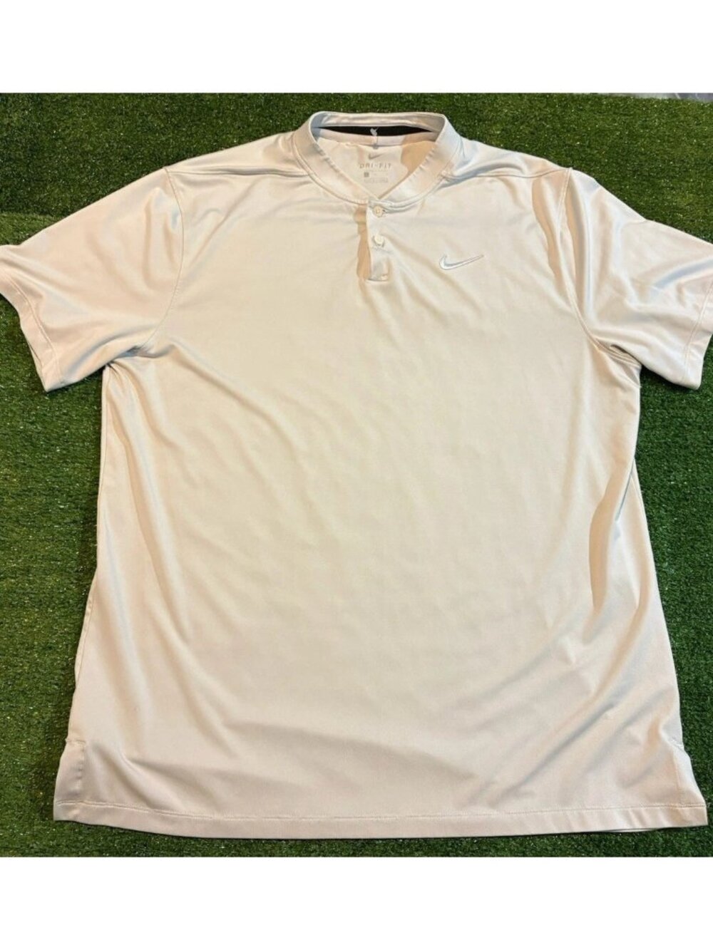 Nike polo mens large gray blade collar lightweight breathable short sleeve golf